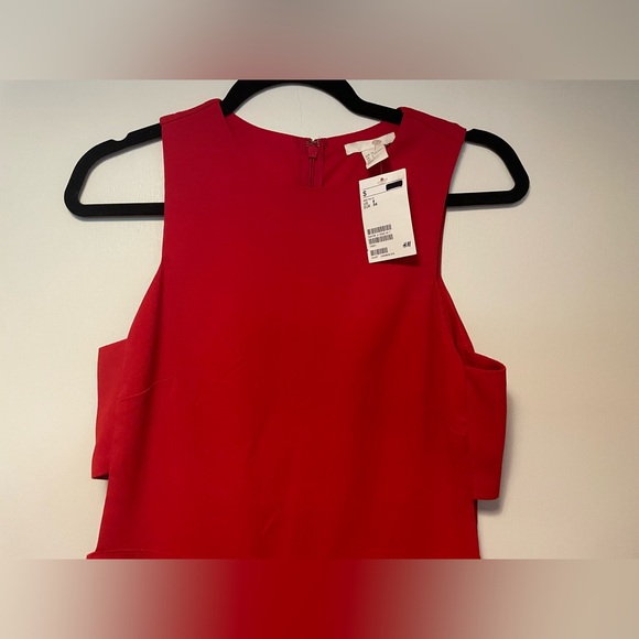 H&M BNWT Red Cut Out Dress Size 6 - Picture 3 of 9